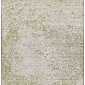 HomeRoots 10' X 14' Beige and Ivory Abstract Washable Area Rug - Durable, Stylish, UV Protected for Family Homes 699640