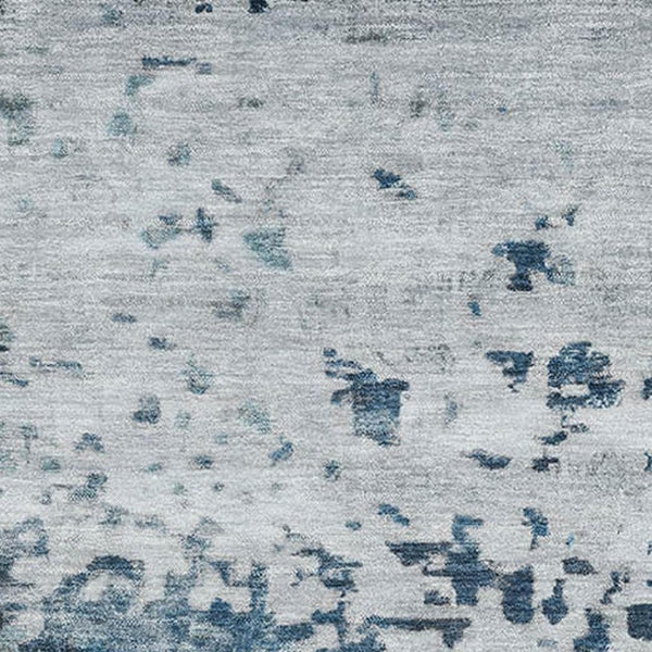 HomeRoots 8' X 10' Abstract Washable Area Rug in Denim Blue & Gray – UV Protection for High-Traffic Spaces 699650