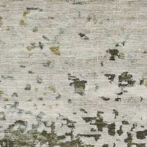 HomeRoots 5' X 8' Graphite Green and Ivory Abstract Area Rug - Washable, UV Protected, Modern Comfort for Homes 699654