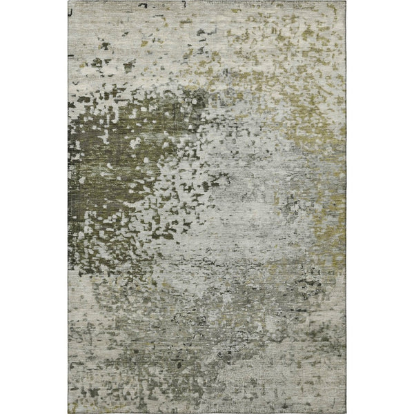 HomeRoots 8' X 10' Graphite Green & Ivory Stain-Resistant Area Rug with UV Protection for Busy Homes 699656