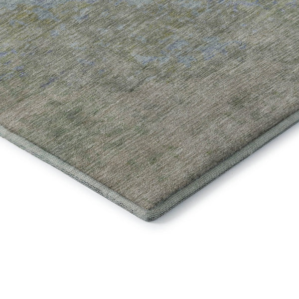 HomeRoots 10' X 14' Modern Abstract Washable Area Rug in Sky Blue & Green with UV Protection for Busy Homes 699664
