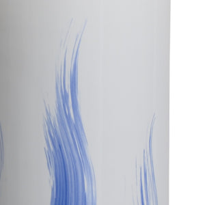Chelsea House Brush Stroke Lamp Handcrafted White Glazed Ceramic With Blue Brush Accents — 29" Tall Modern Table Lamp, Coastal-Ready Decor 69967