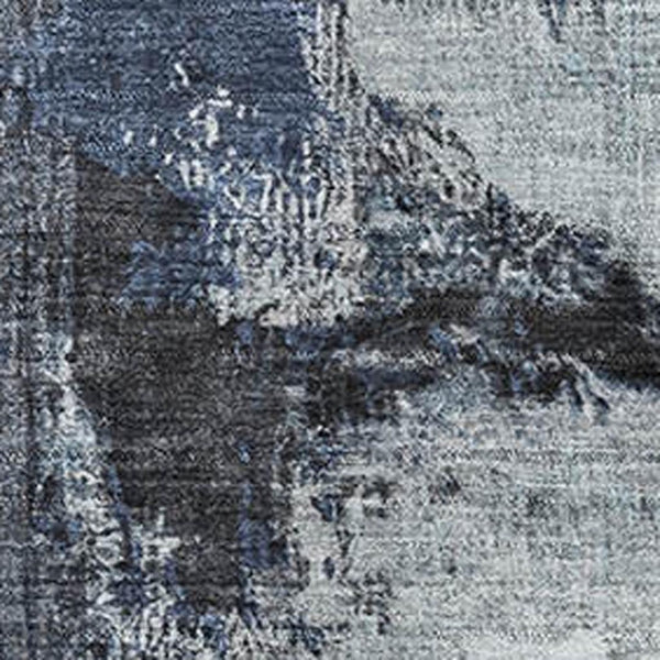 HomeRoots 10' Blue Ivory and Gray Abstract Area Rug - Washable, UV Protected, Perfect for Modern Living Spaces! 699682