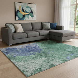 HomeRoots 8' X 10' Vibrant Abstract Area Rug - Durable, Stain-Resistant, UV Protected for Modern Spaces 699692