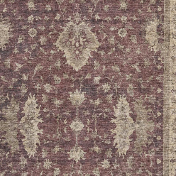 HomeRoots 5' X 8' Burgundy And Beige Oriental Washable Rug - Durable, Stain-Resistant, UV Protected Elegance 699706