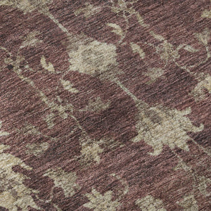 HomeRoots 8' X 10' Burgundy & Beige Oriental Area Rug – Durable, Washable, UV-Protected, Non-Slip Design! 699708
