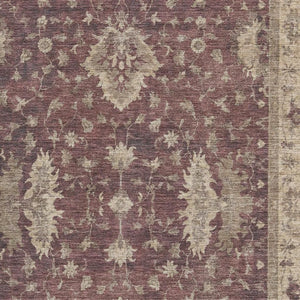 HomeRoots 10' X 14' Burgundy & Beige Oriental Area Rug – Stain Resistant, UV Protected, Washable & Durable Design 699710