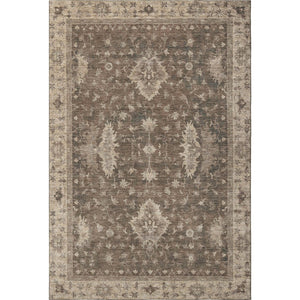 HomeRoots 8' X 10' Brown And Beige Oriental Area Rug - Washable, UV-Protected, Stain-Resistant Beauty for Homes 699714