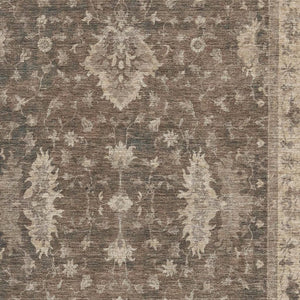 HomeRoots 9' X 12' Brown and Beige Oriental Area Rug - Washable, Stain Resistant, UV Protected, Durable Design 699715