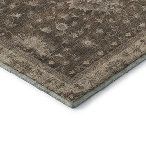 HomeRoots 10' X 14' Brown And Beige Oriental Area Rug - Stain Resistant, UV Protected, Perfect for High Traffic Homes! 699716
