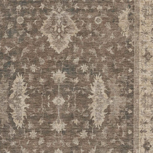 HomeRoots 10' X 14' Brown And Beige Oriental Area Rug - Stain Resistant, UV Protected, Perfect for High Traffic Homes! 699716