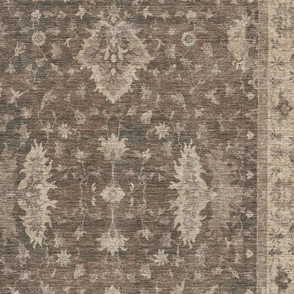 HomeRoots 10' X 14' Brown And Beige Oriental Area Rug - Stain Resistant, UV Protected, Perfect for High Traffic Homes! 699716