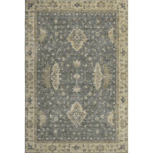 HomeRoots 5' X 8' Gray and Beige Oriental Area Rug - Stylish, Washable, UV-Protected, and Stain-Resistant Design 699724