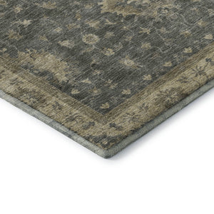 HomeRoots 5' X 8' Gray and Beige Oriental Area Rug - Stylish, Washable, UV-Protected, and Stain-Resistant Design 699724