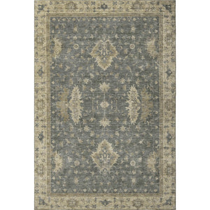 HomeRoots 9' X 12' Gray and Beige Oriental Area Rug - Washable, UV-Protected, Durable for Family Living Spaces 699727