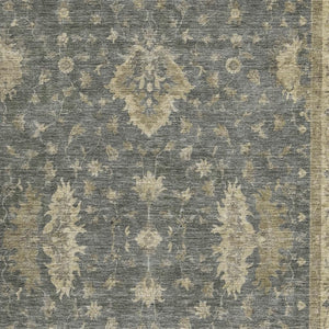 HomeRoots 10' Gray and Beige Oriental Washable Area Rug - UV Protected, Stain Resistant, Perfect for Busy Homes! 699728