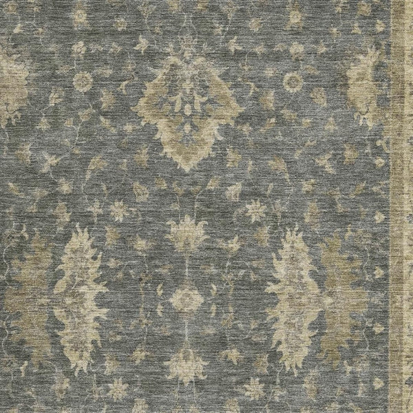 HomeRoots 10' Gray and Beige Oriental Washable Area Rug - UV Protected, Stain Resistant, Perfect for Busy Homes! 699728