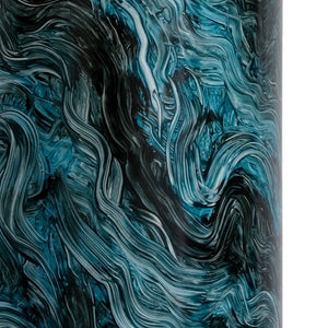 Chelsea House Malachite Cylinder Lamp With Hand-Painted Deep Green Finish, Antique Gold Leaf Mounting, Slim 27" 69973