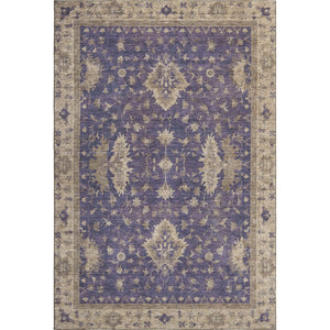 HomeRoots 5' X 8' Elegant Purple and Beige Oriental Area Rug - Stain Resistant, UV Protected, Durable Design 699736