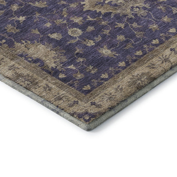 HomeRoots 5' X 8' Elegant Purple and Beige Oriental Area Rug - Stain Resistant, UV Protected, Durable Design 699736