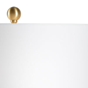 Chelsea House Merida Crystal Lamp With Antique Brass Accents, French-Inspired Clear Crystal Table Lamp, 31.5"H 69974