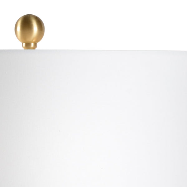 Chelsea House Merida Crystal Lamp With Antique Brass Accents, French-Inspired Clear Crystal Table Lamp, 31.5"H 69974