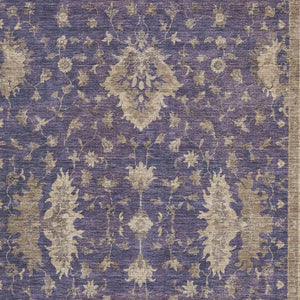 HomeRoots 10' Purple & Beige Oriental Area Rug – Washable, Stain-Resistant, UV Protected for Modern Living Spaces 699740