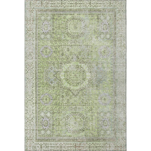 HomeRoots 9' X 12' Artichoke Green & Gray Oriental Area Rug - Washable, Stain-Resistant, UV-Protected Beauty! 699745
