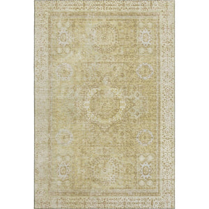 HomeRoots 10' X 14' Beige and Gold Oriental Washable Area Rug - Durable, Stain-Resistant, UV-Protected Elegance 699752
