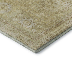 HomeRoots 10' X 14' Beige and Gold Oriental Washable Area Rug - Durable, Stain-Resistant, UV-Protected Elegance 699752