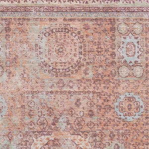 HomeRoots 9' X 12' Vibrant Orange and Gray Oriental Washable Area Rug with UV Protection for Everyday Use 699775