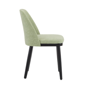 English Elm Dining Chair Set of 2 Mid-century Walnut Wood Frame Upholstered Seat and Back Mint N771P237031L