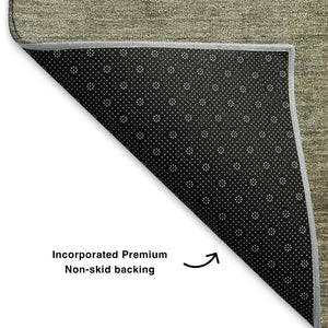 HomeRoots 8' X 10' Taupe & Beige Abstract Washable Area Rug with UV Protection for Modern Homes & Durability 699816
