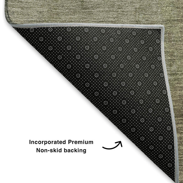 HomeRoots 8' X 10' Taupe & Beige Abstract Washable Area Rug with UV Protection for Modern Homes & Durability 699816