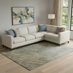 HomeRoots 10' X 14' Abstract Washable Area Rug in Taupe & Beige – UV Protected, Stain-Resistant & Non-Slip! 699818