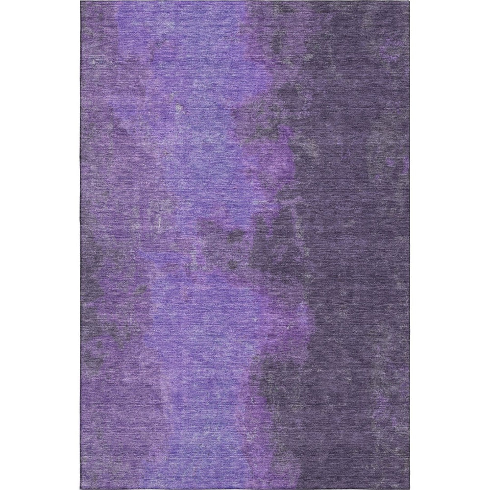 HomeRoots 5' X 8' Eggplant Purple Abstract Area Rug - Durable, Stain Resistant, UV Protected, Easy Care Design 699826