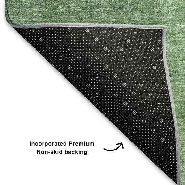 HomeRoots 10' X 14' Fern Green & Sage Abstract Area Rug – Washable, UV Protected, Stylish & Stain Resistant! 699836