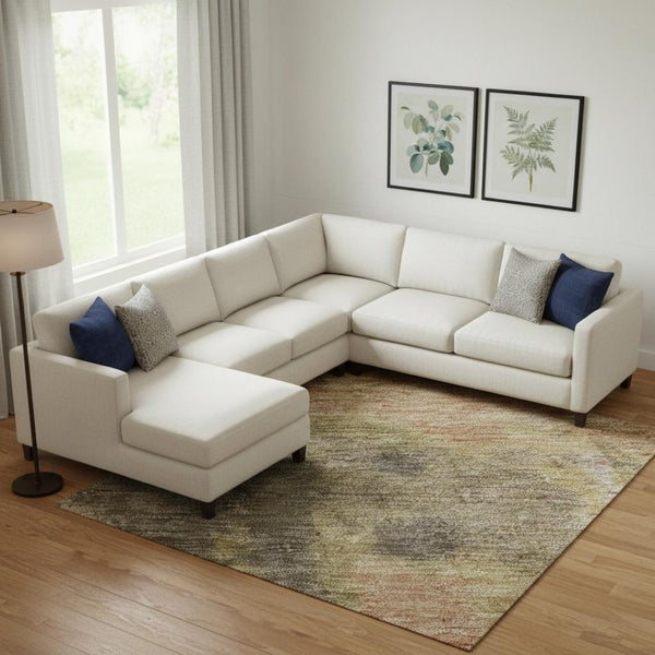 HomeRoots 9' X 12' Chocolate & Copper Abstract Washable Area Rug – UV Protected, Stain-Resistant, Non-Slip Design 699841