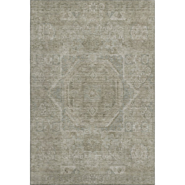 HomeRoots 10' X 14' Gray and Silver Oriental Washable Area Rug - Elegant, Durable, UV-Protected for Busy Homes 699867
