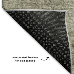 HomeRoots 10' X 14' Gray and Silver Oriental Washable Area Rug - Elegant, Durable, UV-Protected for Busy Homes 699867