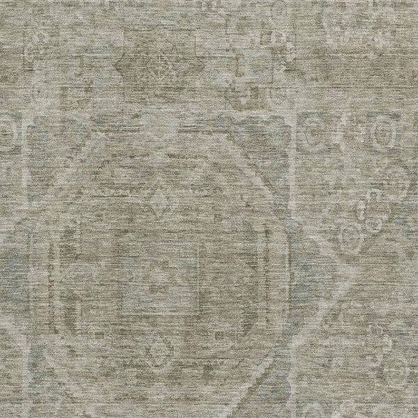 HomeRoots 10' X 14' Gray and Silver Oriental Washable Area Rug - Elegant, Durable, UV-Protected for Busy Homes 699867