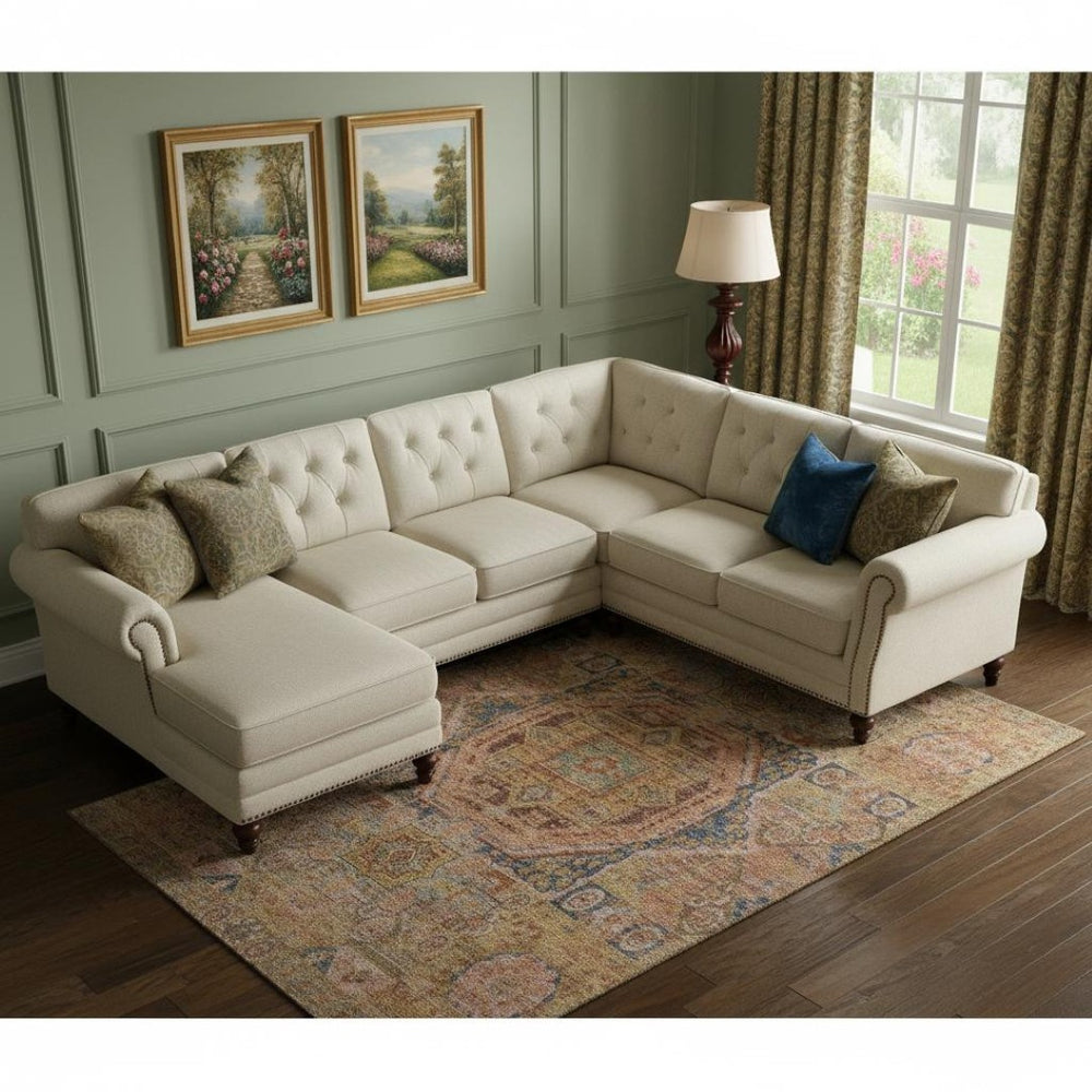 HomeRoots 9' X 12' Elegant Rust and Navy Blue Oriental Area Rug with UV Protection and Stain Resistance 699872