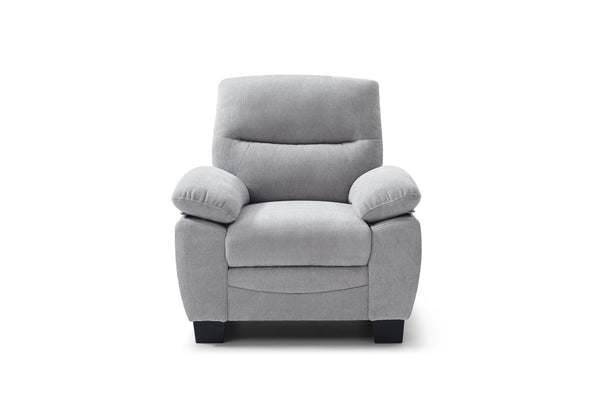 English Elm Summerton Plush Chenille Accent Chair with Removable Back, Coil Spring Seat and Padded Arms Gray 31 L x 36 W x 15 H B078P349527