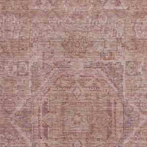 HomeRoots 10' Salmon & Beige Oriental Washable Area Rug - UV Protected, Stain Resistant, Durable for Active Homes 699885