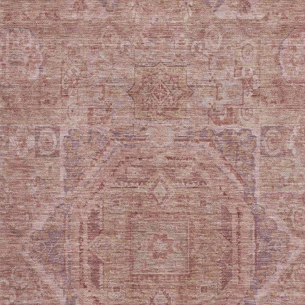 HomeRoots 10' Salmon & Beige Oriental Washable Area Rug - UV Protected, Stain Resistant, Durable for Active Homes 699885