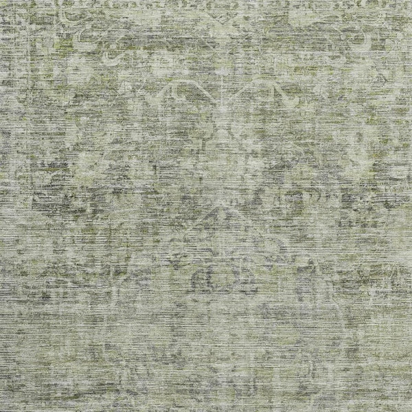 HomeRoots 5' X 8' Artichoke Green & Gray Washable Area Rug - UV Protected, Durable & Stylish for Every Space 699893