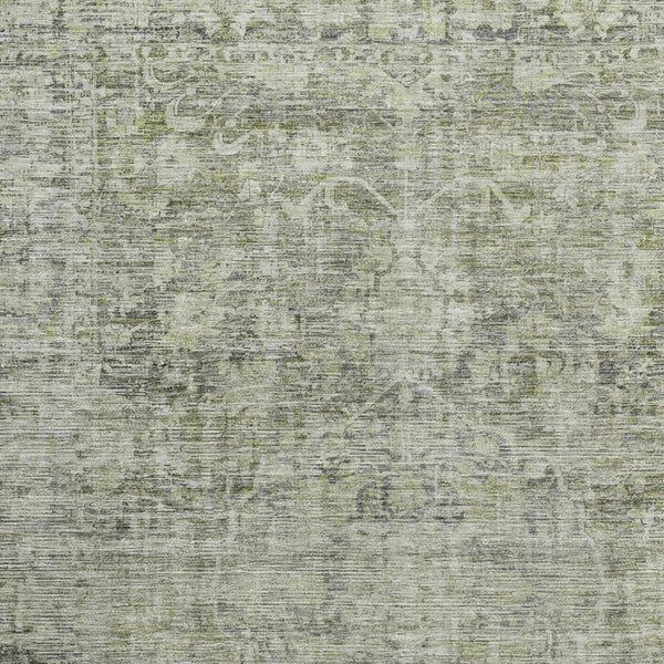 HomeRoots 9' X 12' Artichoke Green & Gray Oriental Area Rug – Durable, Stain Resistant, UV Protected Elegance 699896