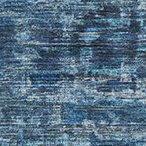 HomeRoots 9' Blue and Navy Oriental Washable Area Rug - UV Protected, Stain Resistant, Durable for Homes 699902