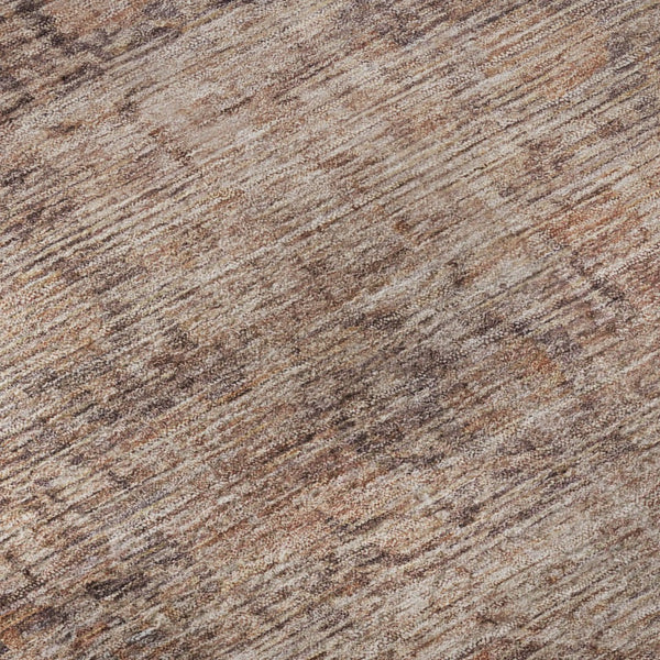 HomeRoots 8' Washable Oriental Round Rug in Rust & Beige – UV Protected, Stain Resistant, and Durable Design 699912
