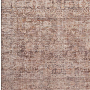 HomeRoots 8' X 10' Rust and Beige Oriental Area Rug - Durable, Washable, UV-Protected for High-Traffic Spaces 699913